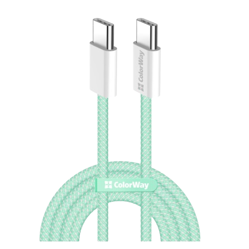 Кабель USB PD Type-C/Type-C ColorWay CW-CBPDCC061-G 3,0A 60W 1м зелений Житомир