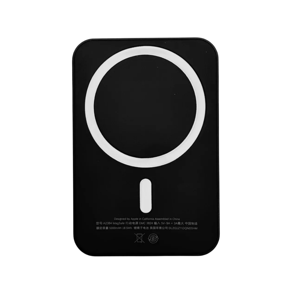 Павербанк с беспроводной магнитной зарядкой 5000мАч, Powerbank беспроводной для iPhone MagSafe Black Каменец-Подольский - изображение 1
