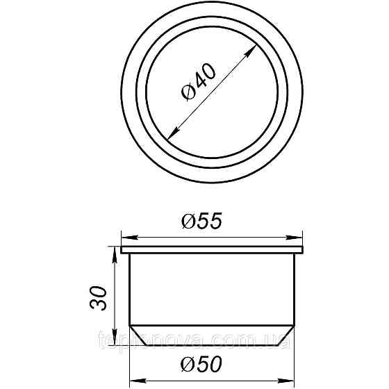 Редукция резиновая VSplast 50/40 (черная) Черновцы