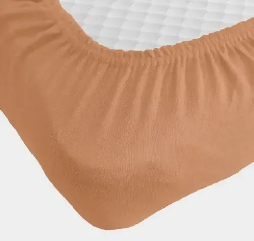 Digital персиковая Простынь махровая на резинке с наволочками Anisa (220х240+30 см) Київ - фото 3