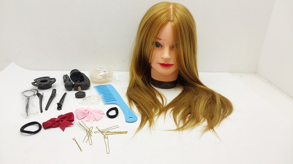 Навчальна голова-манекен для відпрацювання нарощування волосся, зачісок, стрижок 24242 Луцьк - фото 1