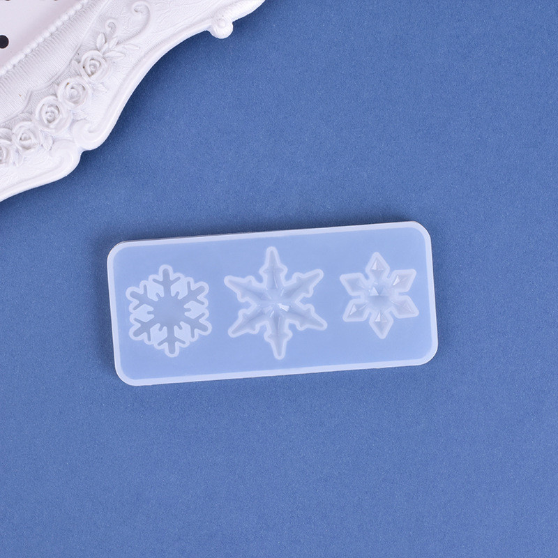 Силиконовый молд Снежинки 90 на 40 мм серый Киев - изображение 1