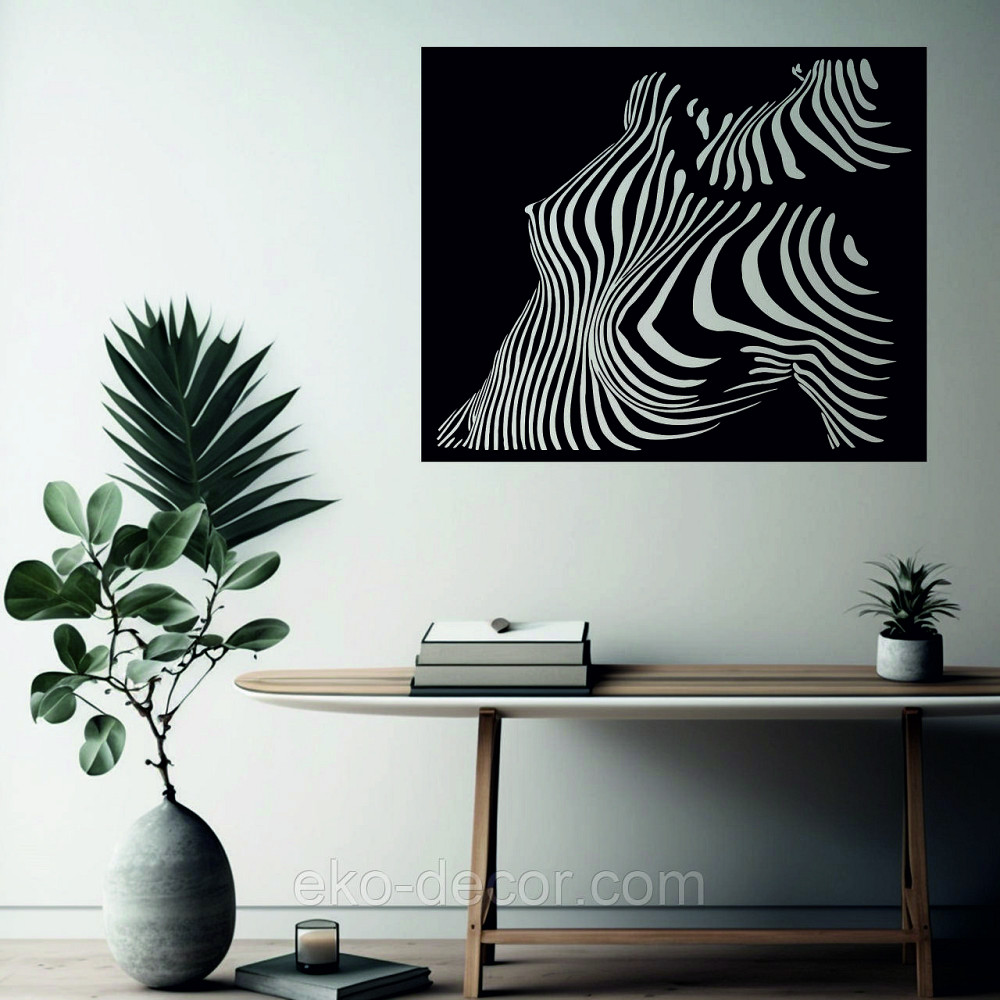 Декоративное настенное Панно «Тело Женщины», Декор на стену 110*90 см, Черный Киев - изображение 2