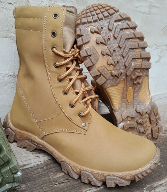 Берці 3 кольори 3 різновиди натуральна шкіра не промокають гурту. Київ - фото 1