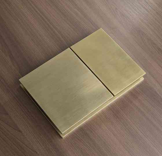 Панель змиву Koer KT-0610-12 240x160x32mmmm пластикова, кнопка квадратна (колір матове золото) (KR6137)   ( 26876 ) Харьков
