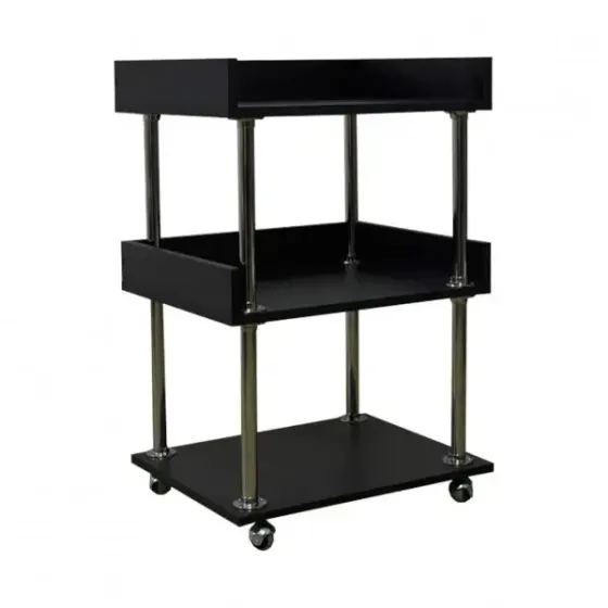 Тележка косметологическая UK-02 с бортиками Черный Киев