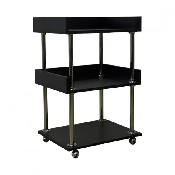 Візок косметологічний UK-02 з бортиками Чорний Київ - фото 1