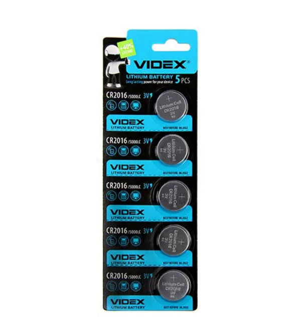 Батарейка CR2016 (бл-5шт) Videx Житомир - фото 1