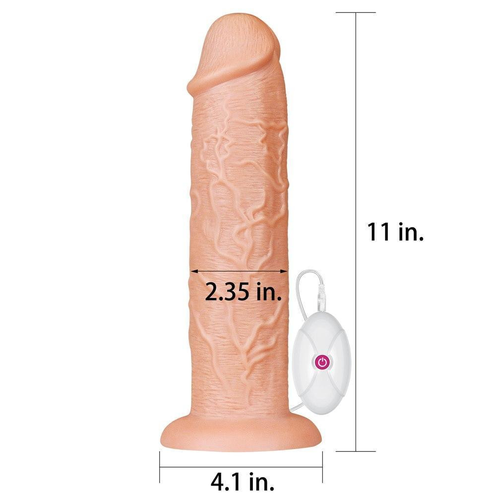 Вібратор на присосці з пультом керування 11'' Realistic Sex Aura Київ - фото 9
