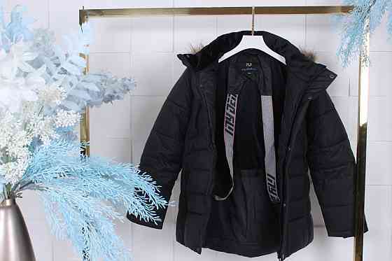 Зимняя черная куртка на мальчика подростка 158,164 Николаев