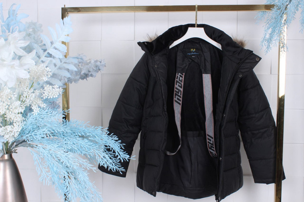 Зимняя черная куртка на мальчика подростка 158,164 Николаев - изображение 2