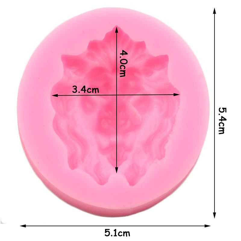 Молд силиконовый Лев 54 на 51 мм розовый Киев - изображение 2