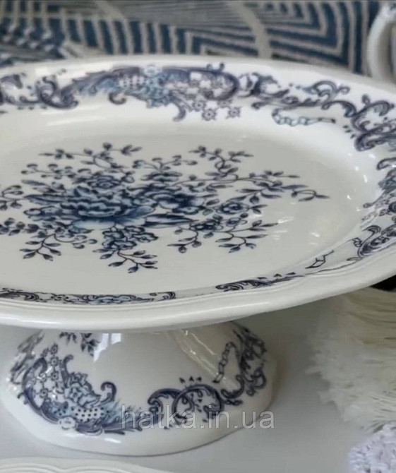 Тортівниця на ніжці  порцеляна вінтажний стиль  26*10см  "Grevelingen" 8030-513 для дому та ресторанів Київ - фото 2