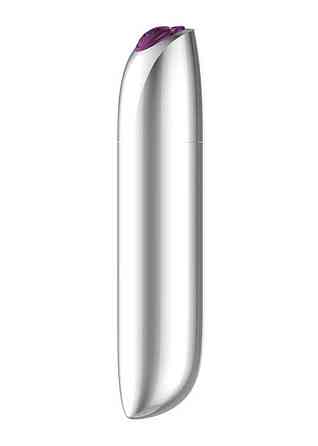 Міні-вібратор - Rechargeable Powerful Bullet Vibrator Silver Sex Aura Київ