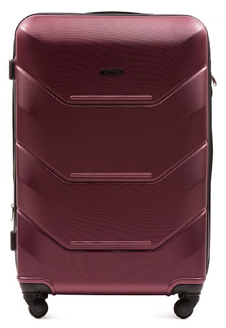 Чемодан Wings 147 средний бордовый пластиковый 65 см Киев - изображение 2