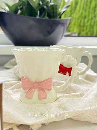 Чашка крухоль кераміка Olens "Рожевий бант" 450 мл 8030-445 Київ
