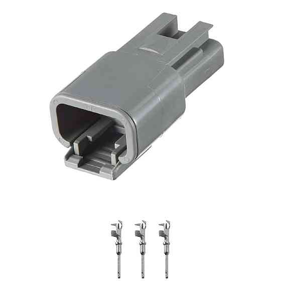 Разъем коннектор 3-кон., Спецтехника, DTM04-3P, DEUTSCH Америка, Британия, Германия Много CAT, JCB, MAN 40413 Киев