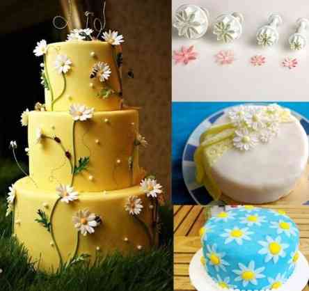 Набор кондитерских плунжеров Ромашки 4 штуки белый Киев