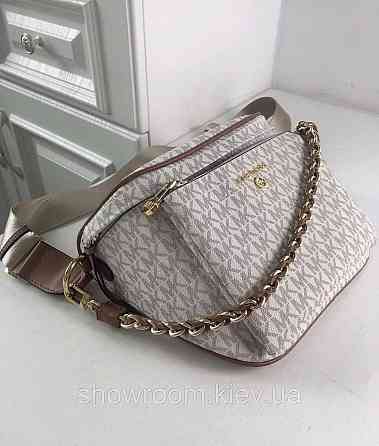 Жіноча сумка "бананка" на груди і на пояс MK Slater бежева Київ