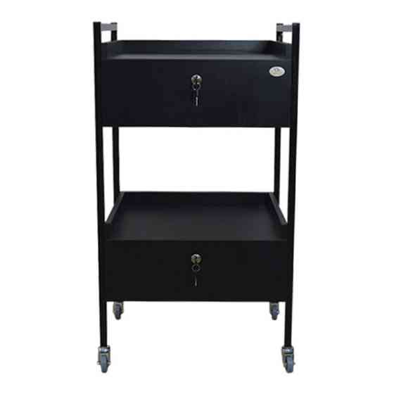Косметологическая тележка с ящиками на колесах UK-011 Черный Киев
