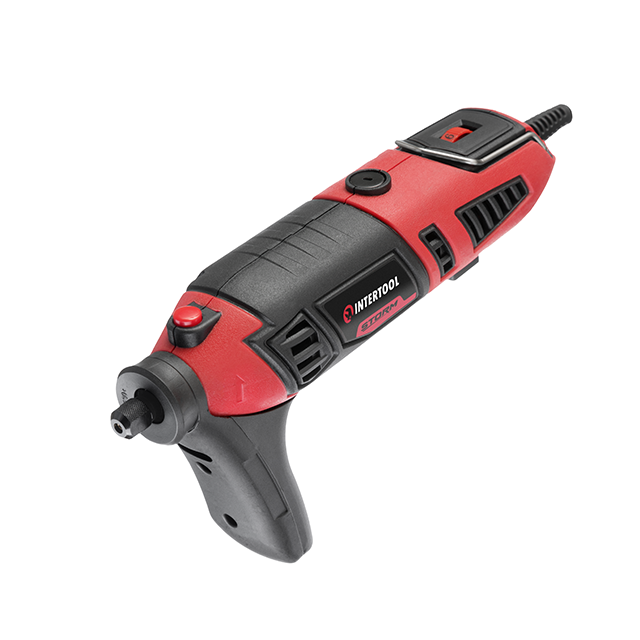 Гравер INTERTOOL WT-0516, 170 Вт, 35000 об/хв, 120 од., кейс, стійка, гнучкий вал, насадка для фрезерування - з бічною рукояткою Львів - фото 1