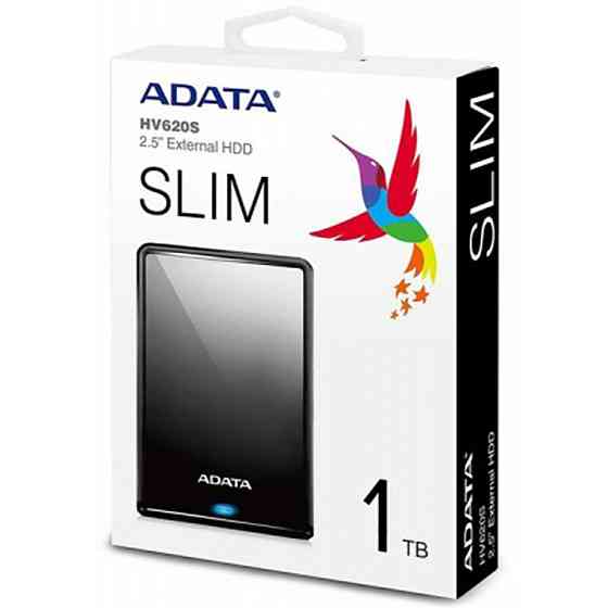 Зовнішній жорсткий диск PHD External 2.5'' ADATA USB 3.2 Gen. 1 DashDrive Classic HV620S 1TB Slim Black Київ