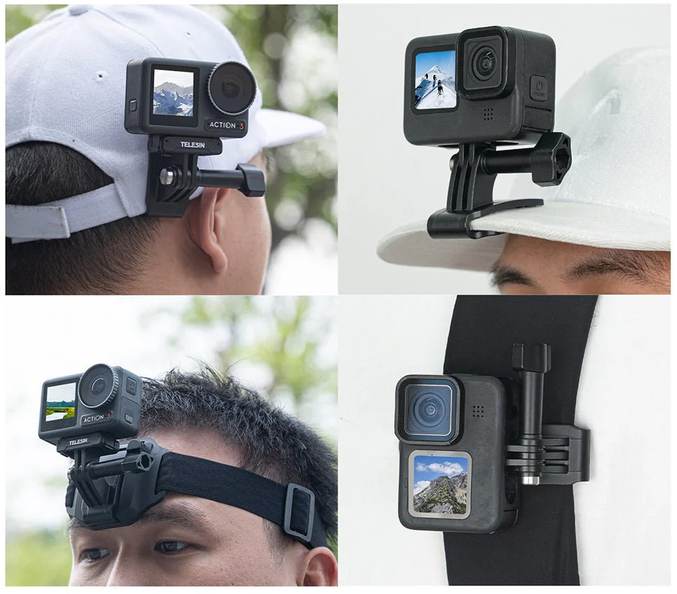 Крепление на голову и кепку для экшн камеры 2в1 Telesin QHM-001 Киев - изображение 4