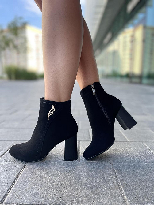 Vesna Жіночі черевики VESNA чорні натуральна замша висота 10,5см каблук 8см 36р. (1183) Коломия - фото 10