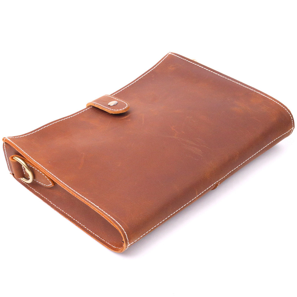 Вінтажна сумка жіноча з натуральної шкіри 21301 Vintage Коричнева Київ - фото 5