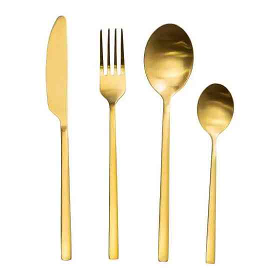 Набор столовых приборов на 6 персон 24 предмета столовый набор приборов Золотистый HP-20-25 Киев