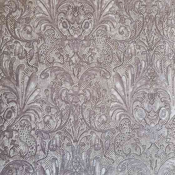 Шпалери метрові вінілові на флізелін Yuanlong Samsara метрові вензелі завитки структурні коричневі бузок Київ