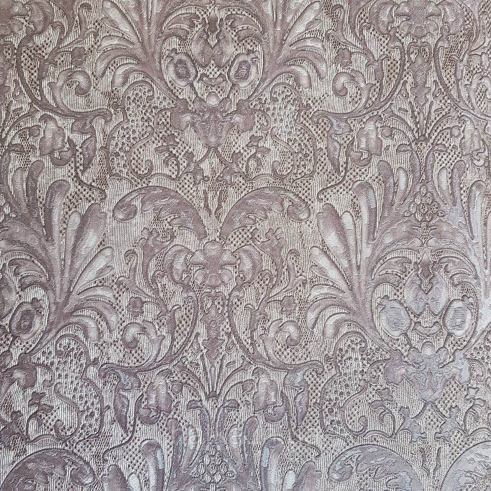 Шпалери метрові вінілові на флізелін Yuanlong Samsara метрові вензелі завитки структурні коричневі бузок Київ - фото 1