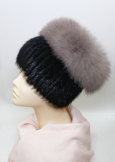Шапка хутряна жіноча Кубанка Пенелопа Чорний Харків - фото 5
