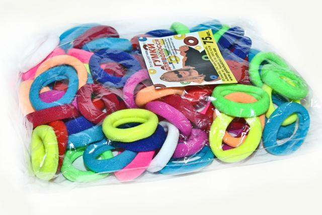 Резинка для волос микрофибра упаковка 75 шт Киев - изображение 1