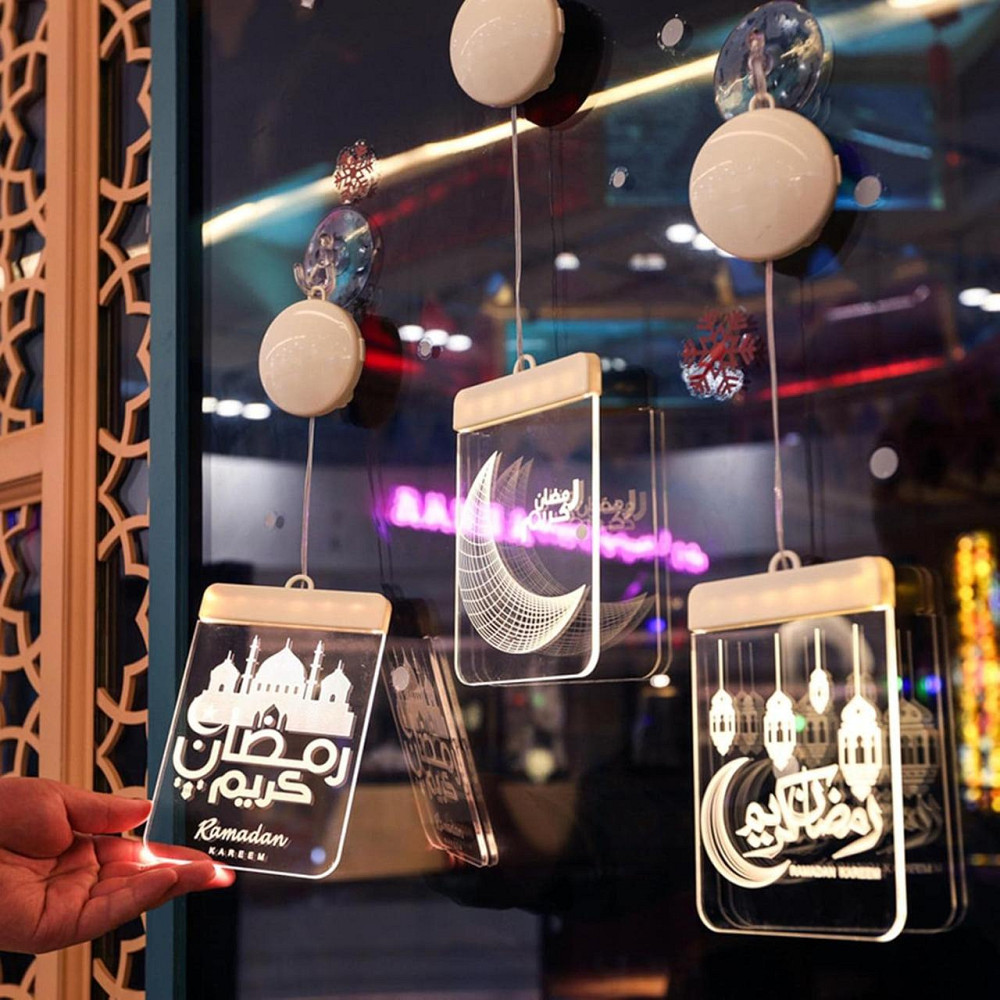 Декоративная LED лампа Ramadan, набор 2шт, на батарейках, украшение на стену или окно Рамадан Киев - изображение 3