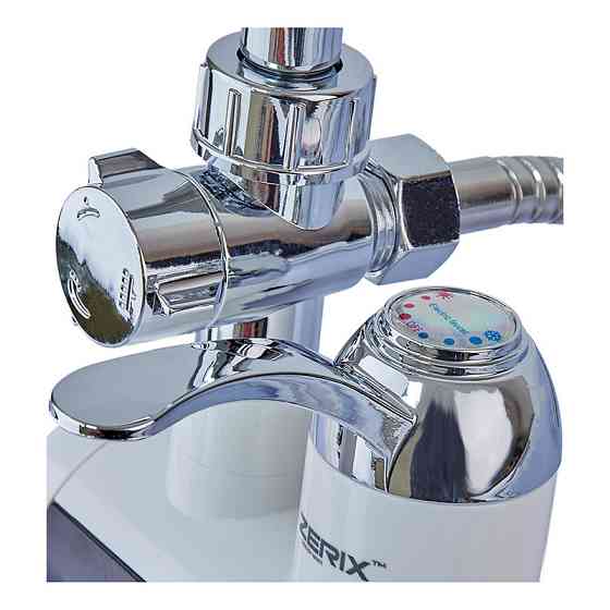 Проточный водонагреватель 3 кВт Zerix ELW22-EW с индикатором температуры, настенный с шлангом и лейкой (ZX4934) Харьков