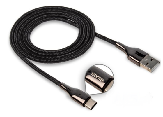 Кабель USB Type-C WALKER C930 3,1А 1м чорний Житомир