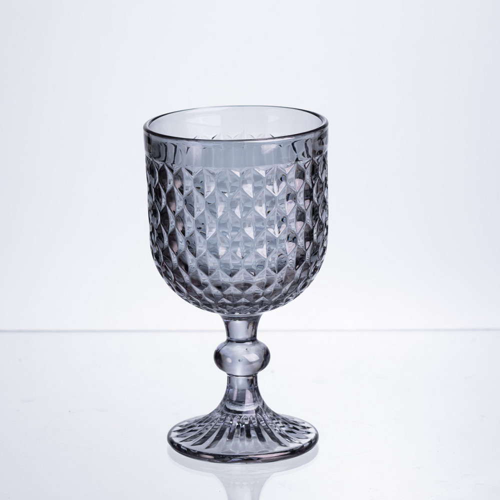 Набір келихів для вина 6 штук по 300 мл сірий HP-19-261 Коломыя - изображение 1