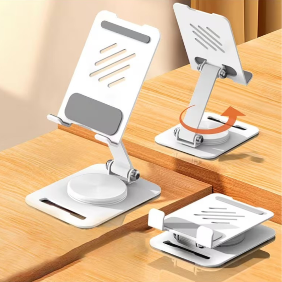 Подставка настольная под телефон холдер для смартфона или планшета до 7 дюймов,металлическая,складная, белая Каменец-Подольский