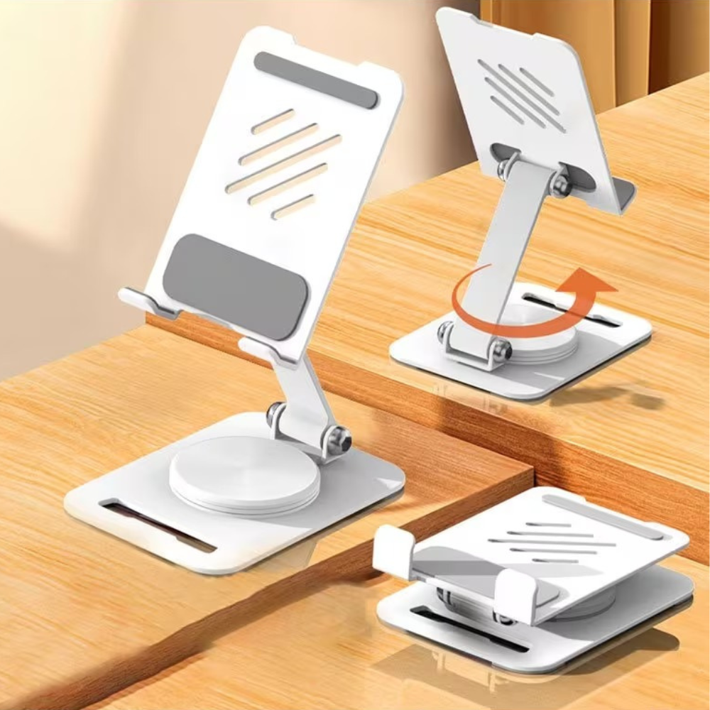 Подставка настольная под телефон холдер для смартфона или планшета до 7 дюймов,металлическая,складная, белая Каменец-Подольский - изображение 5