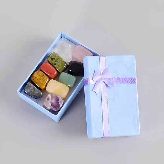 Набір з десяти натуральних каменів RESTEQ — напівдорогоцінні кристали з енергетичним впливом для дому, медитації та подарунка Київ