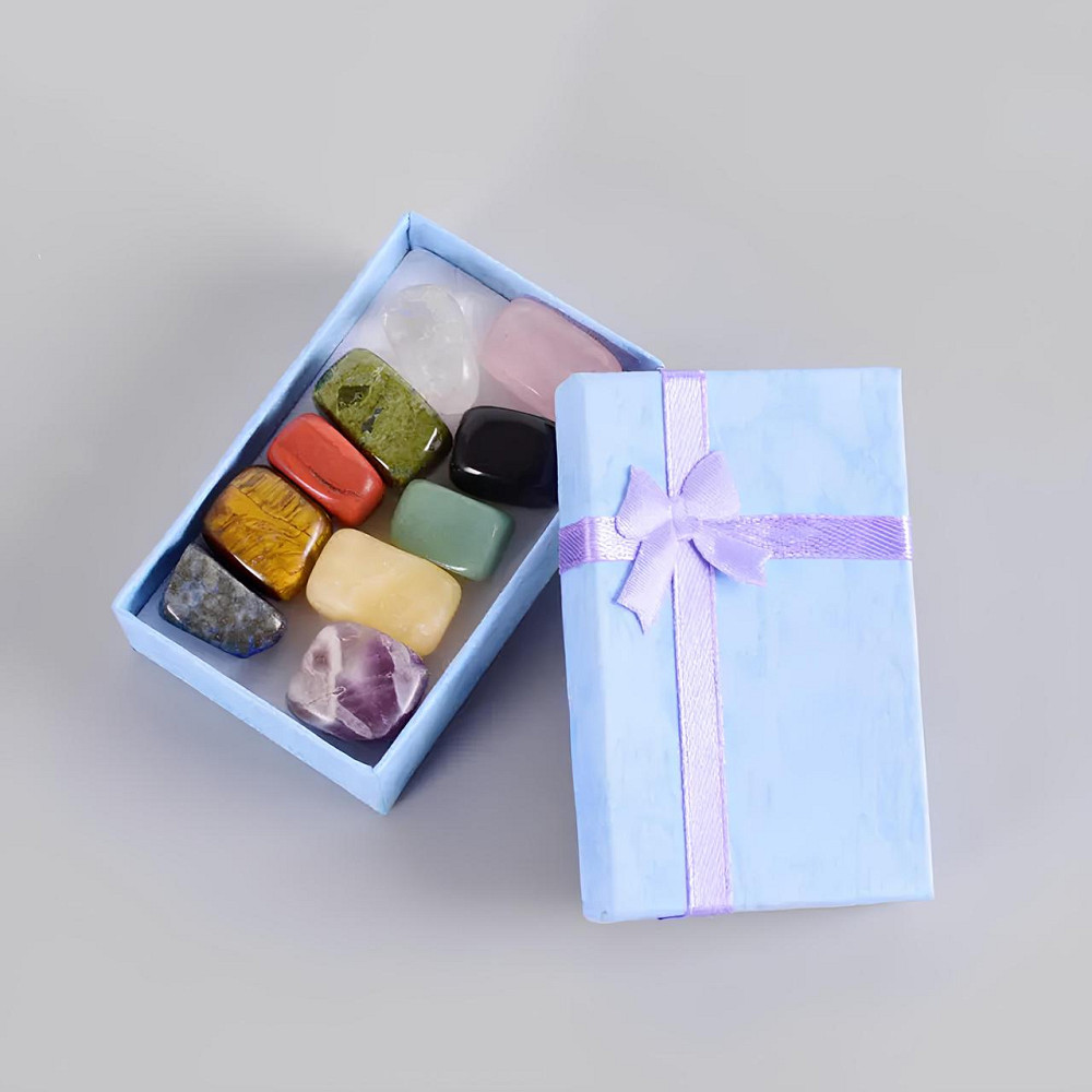 Набір з десяти натуральних каменів RESTEQ — напівдорогоцінні кристали з енергетичним впливом для дому, медитації та подарунка Київ - фото 6