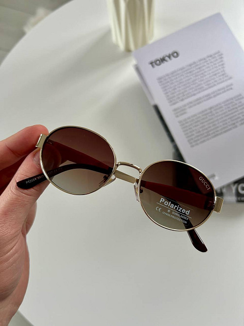 Женские очки Gucci. Polarized 🔥 с металлической оправой – стильный аксессуар для среднего лица MasterSem Киев - изображение 7