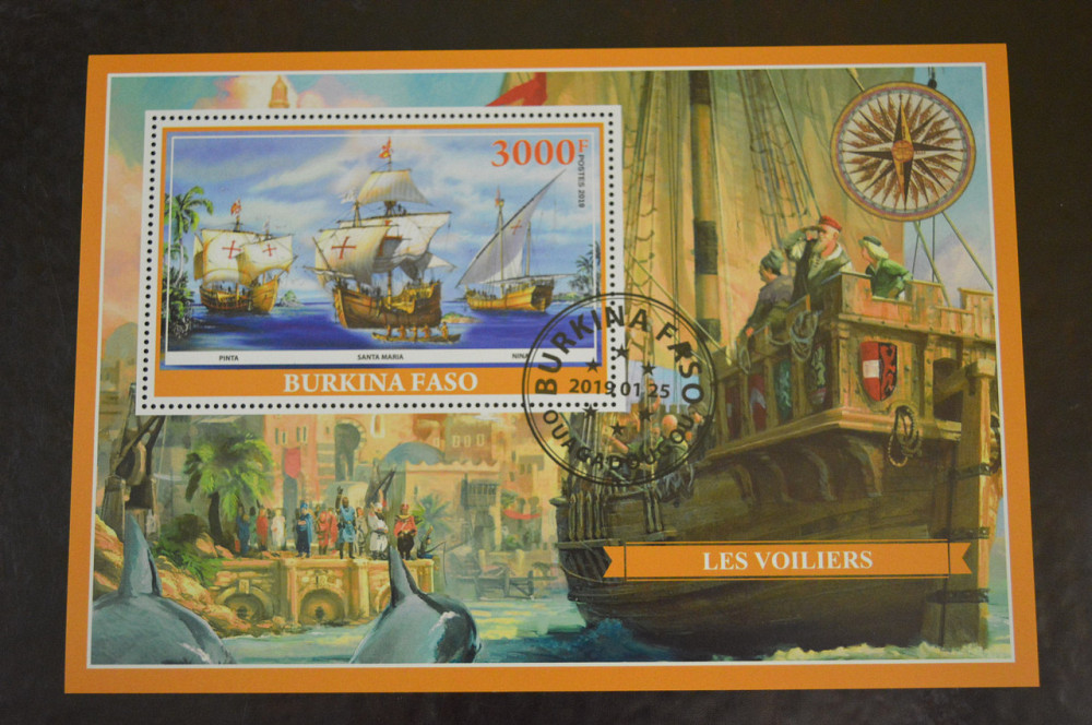 Буркіна Фасо. Марки. Особистості. Транспорт. Блок. 2019 рік (В-4) Полтава - фото 1