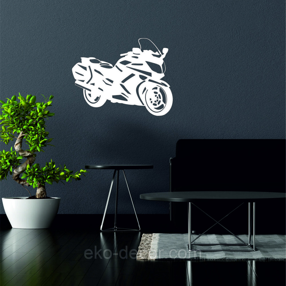 Декоративное настенное Панно «Мотоцыкл» Декор на стену 90*69 см, Белый Киев - изображение 3
