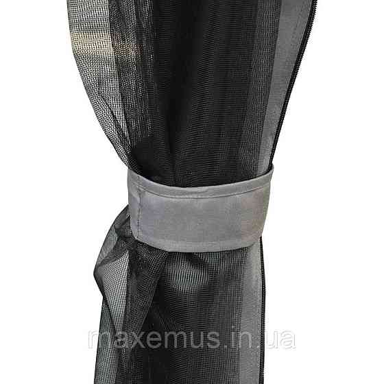 Садовые качели Bonro JD3060 4-х местная раскладная с навесом и москитной сеткой для сада и террасы серая Мостиська