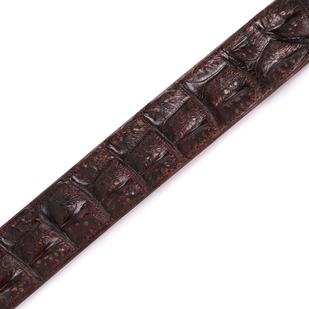 Ремень-автомат CROCODILE LEATHER 18235 из натуральной кожи крокодила (каймана) Коричневый Киев - изображение 13
