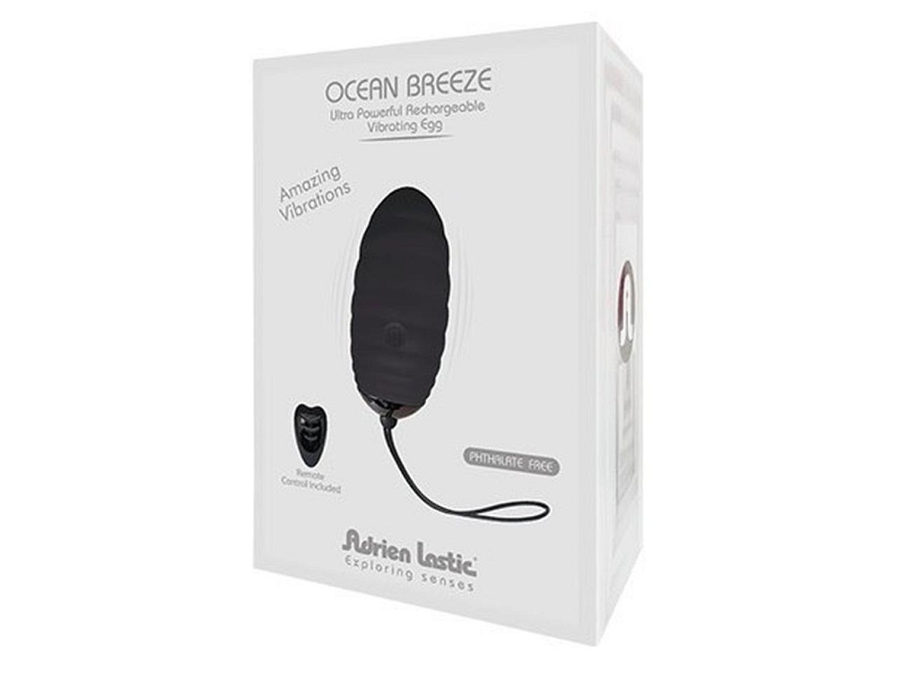 Виброяйцо Adrien Lastic Ocean Breeze 2.0 с пультом управления, черное Sex Aura Киев - изображение 2