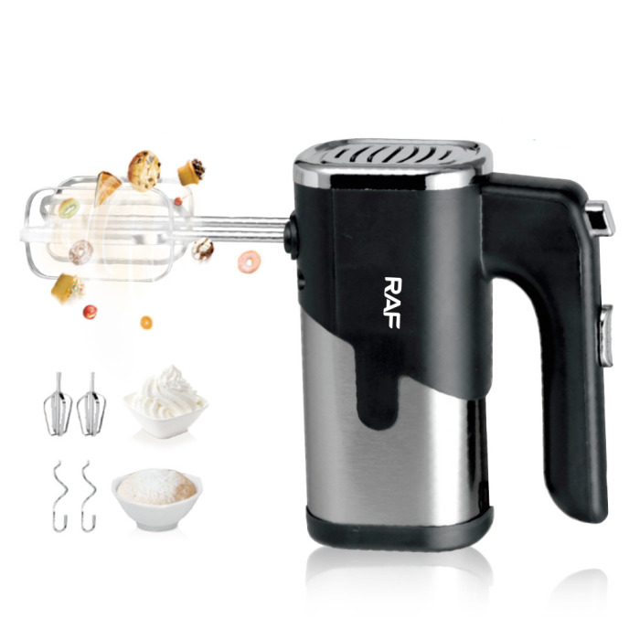 Міксер ручний для кухні 300 Вт на 5 швидкостей RAF R-6630 ркжим турбо, 4 насадки для збивання та замісу, PT Одеса - фото 4