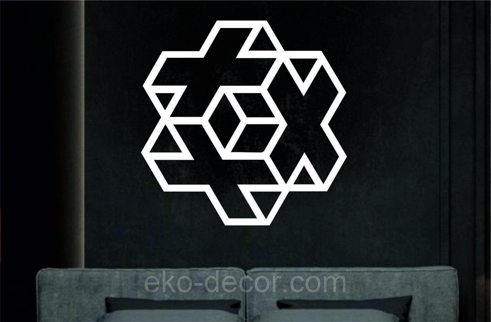 Декоративное настенное Панно «Плюсы» Декор на стену 90*90 см, Белый Киев - изображение 6